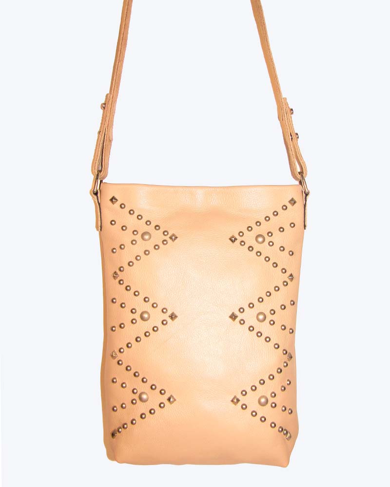 *ZigZag Studded Crossbody Bag