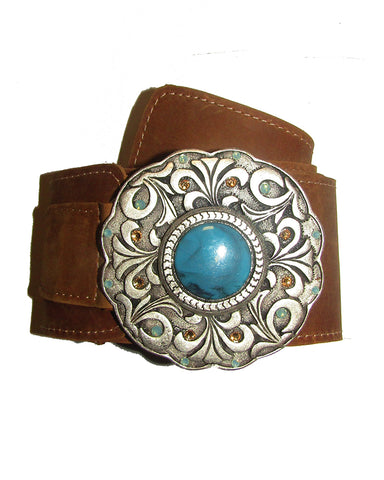 *Vintage Western Cutout Wide Belt