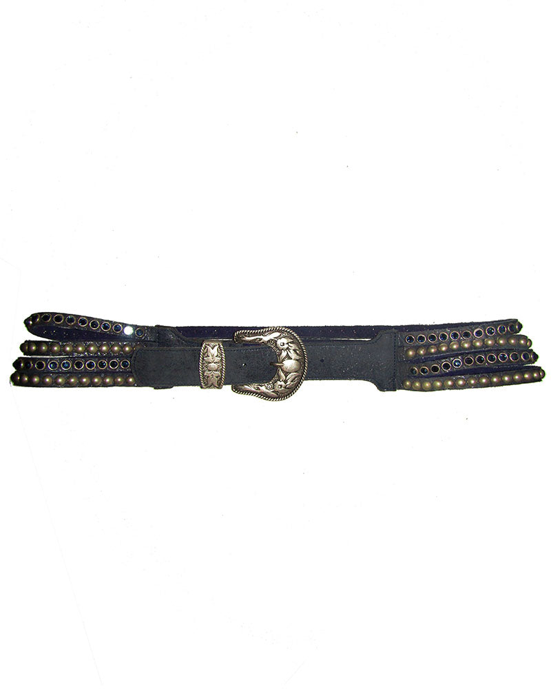 *Crystal and Stud 4 Strand Hip Belt