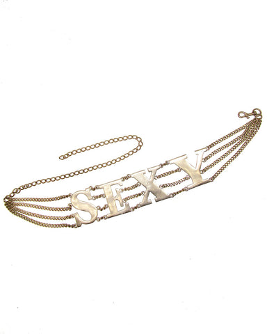 Hammered Metal chain Boot Belt