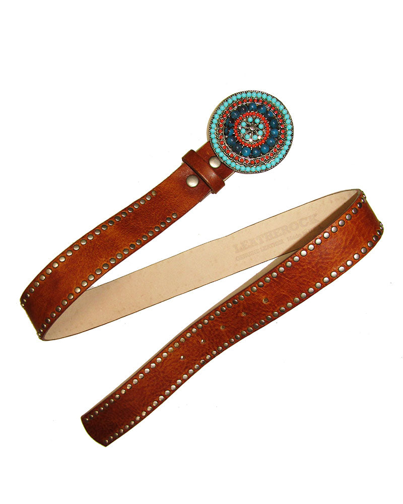 *Vintage Boho Medallion Buckle Jean Belt
