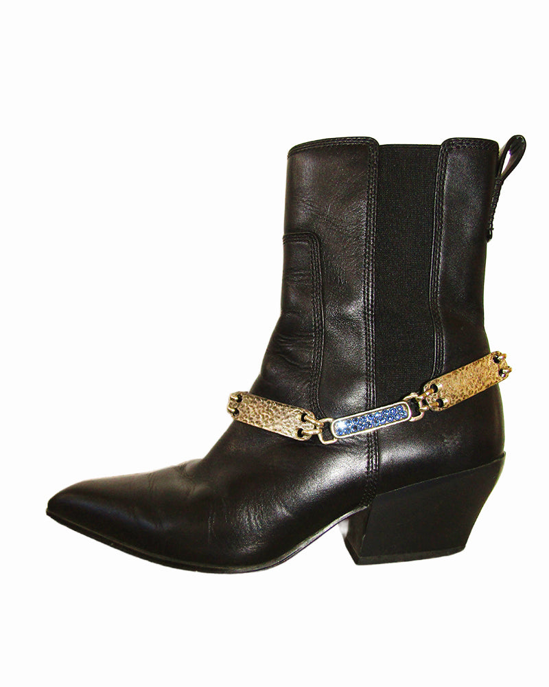 Hammered Metal chain Boot Belt