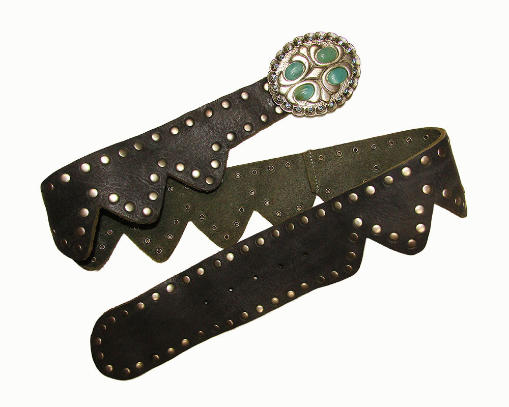 *Western Studded Statement hip belt with concho buckle