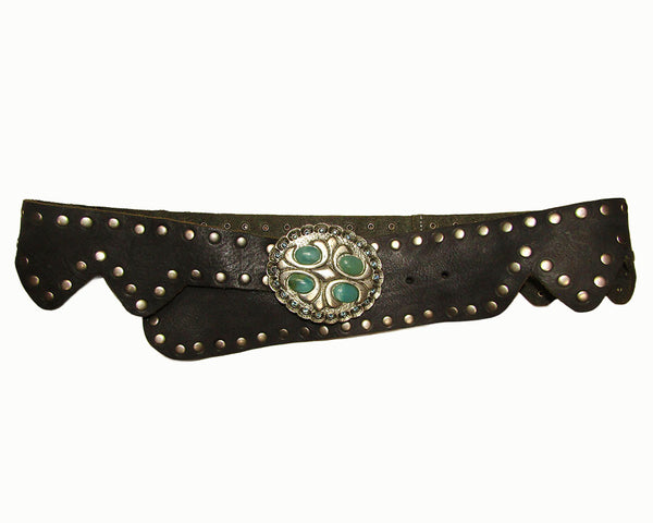 Western Studded Statement hip belt with concho buckle  display picture 1