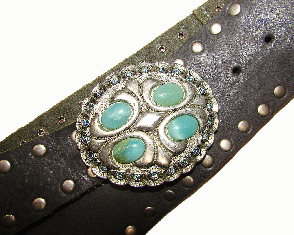 *Western Studded Statement hip belt with concho buckle