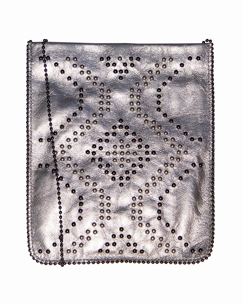 Large Kiss Studded Cell Pouch