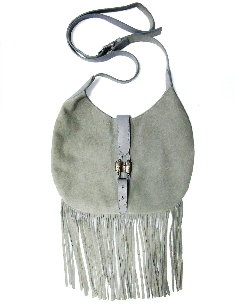 *Fringed Gray Bag