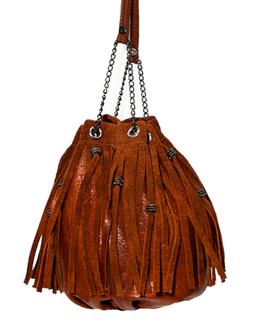 Sunny Fringe Bucket Bag