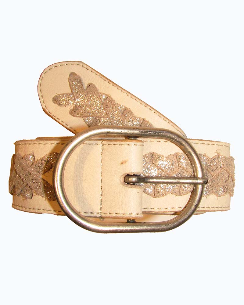 Woven Leather Jean Belt