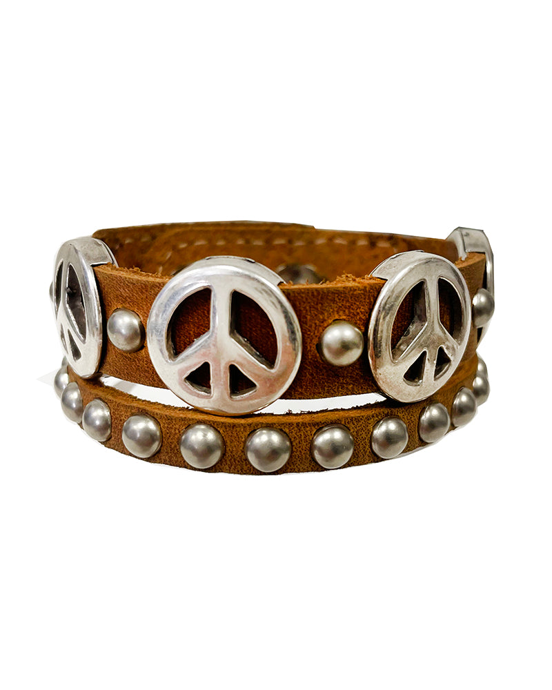 Peace Leather Bracelet | BLINGG
