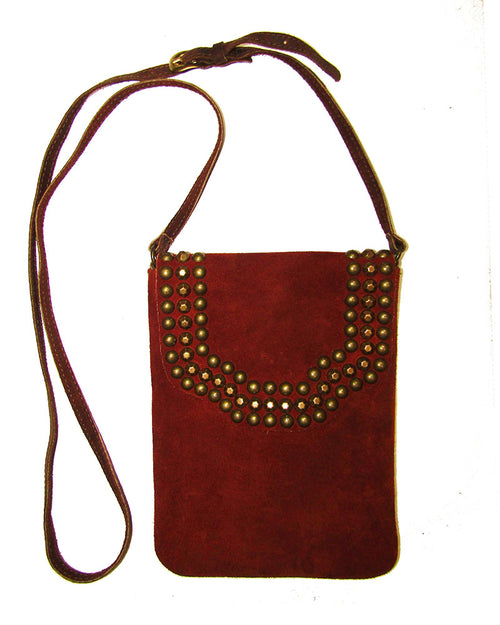 *Mahogany Suede Crossbody Bag