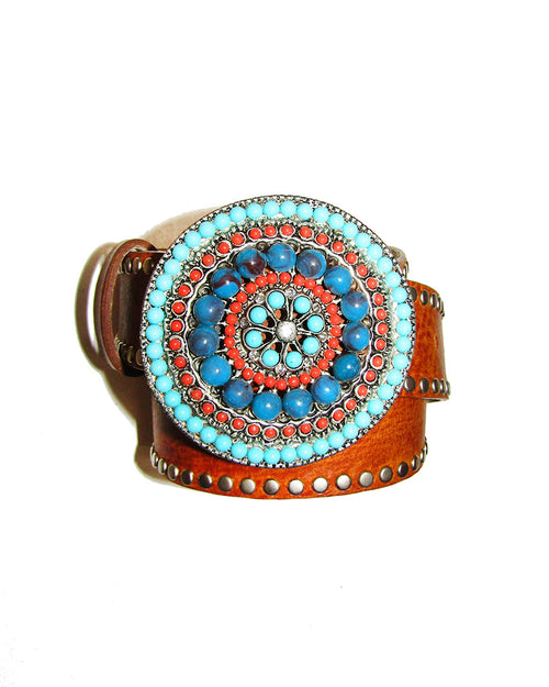 *Vintage Boho Medallion Buckle Jean Belt