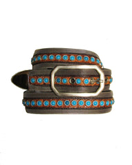 Turquoise Studded Mesh Belt