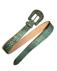 *Western Aqua Croco print Belt
