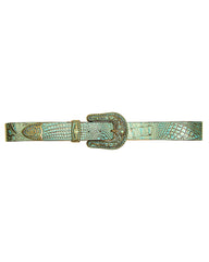 *Western Aqua Croco print Belt