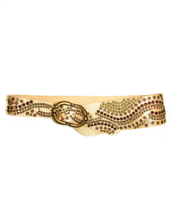 Asymmetrical Wide Statement belt