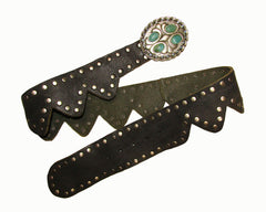 *Western Studded Statement hip belt with concho buckle