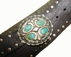 *Western Studded Statement hip belt with concho buckle