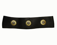 *Wide Flower Concho Contour Belt