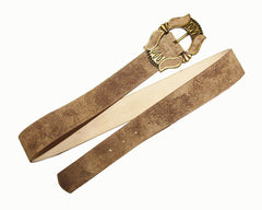 Western Distressed Leather Jean Belt