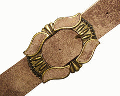 Western Distressed Leather Jean Belt