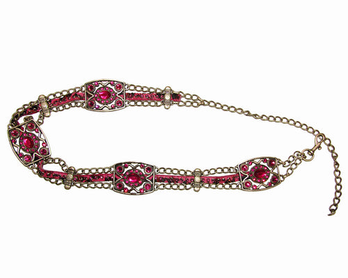 *Vintage Fuchsia Chain Belt