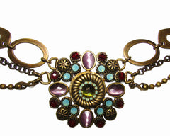 Embellished Flower Chain Belt