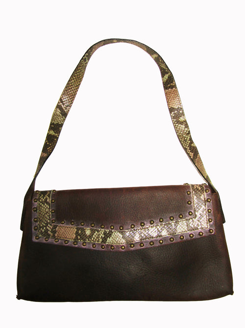 *Vintage Chocolate & pink shoulder bag