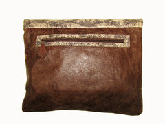 *Metallic Snake print Envelope Bag