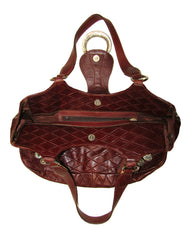 *Crystal Quilted Leather Shoulder Bag