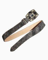 *Vintage Embellished Buckle Jean Belt