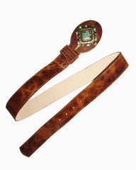 *Vintage Oval Buckle Jean Belt