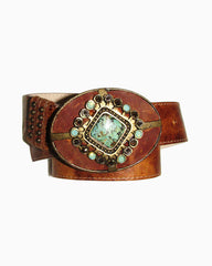 *Vintage Oval Buckle Jean Belt