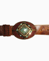 *Vintage Oval Buckle Jean Belt