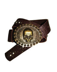 *Vintage Skull Buckle Jean Belt