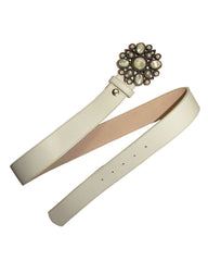 *Mother of Pearl Large Buckle Jean Belt