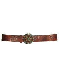 Mixed Stone Buckle Contour Belt