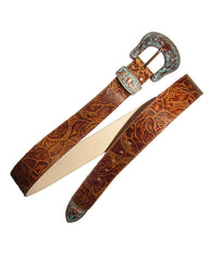 Western Tooled leather Belt