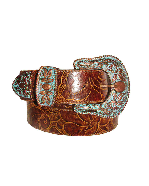 Western Tooled leather Belt