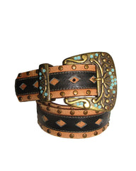 *Western Diamond cutout studded Belt