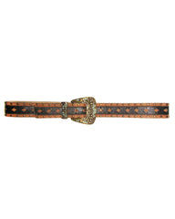 *Western Diamond cutout studded Belt