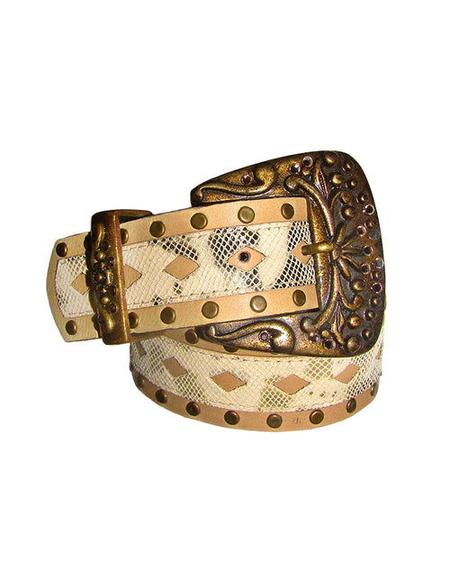 *Western Diamond cutout studded Belt