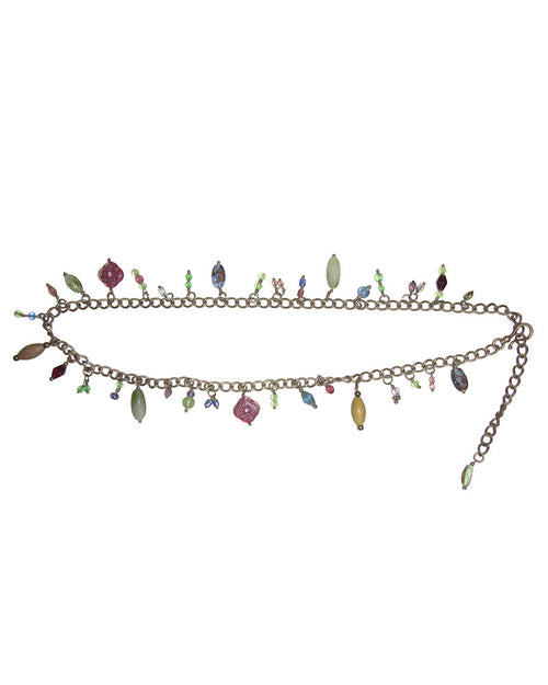 Vintage Multicolor bead Chain Belt