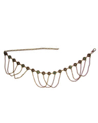 African Turquoise Brass Swag Chain Belt