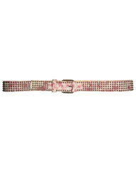 Pink Watercolor Studded Belt