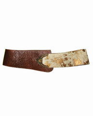 Metallic Printed Leather Hip Belt