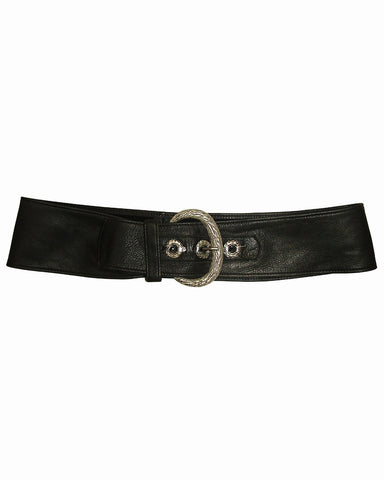 Burgundy Python print Statement Belt