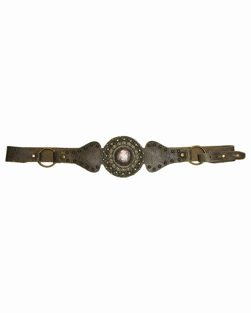 Mixed Metal Hammered Medallion Belt