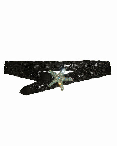 Burgundy Python print Statement Belt