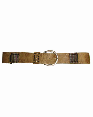 Burgundy Python print Statement Belt